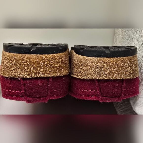 VGUC Haflinger 100% Wool Women's Burgundy Clogs 8 - 8 1/2"  39 Hard To Find - Picture 4 of 10